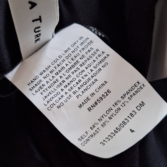 NWT- Trina Turk Breeze Twist Black Textured Bandeau Bathing Suit Top Size 4 - Picture 10 of 10